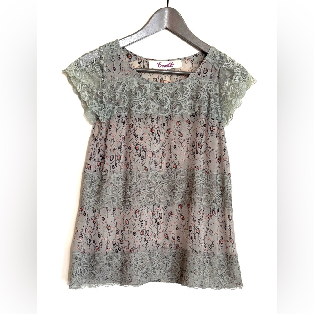Emmelee for F.C. Lace Floral Blouse